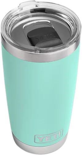 Miniatura 3 de YETI Rambler - Vaso de acero inoxidable con aislamiento al vacío de 20 onzas con tapa MagSlider Verde mar