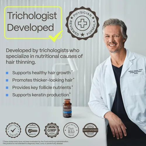 Miniatura 3 de Advanced Trichology FoliGROWTH™ Suplemento para el Crecimiento del Cabello para Cabello Más Grueso y Abundante Aprobado* por la Asociación