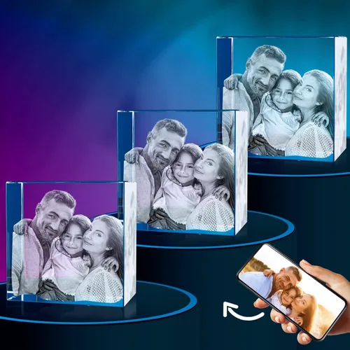 Miniatura 9 de ArtPix 3D Foto de cristal, regalos personalizados con tu propia foto para papá, mamá, hombres, mujeres, imagen grabada con láser 3D, cristal Una