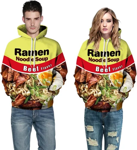 Miniatura 3 de Suéter de meter con capucha, estampado 3D con, con bolsillos, unisex, para hombre