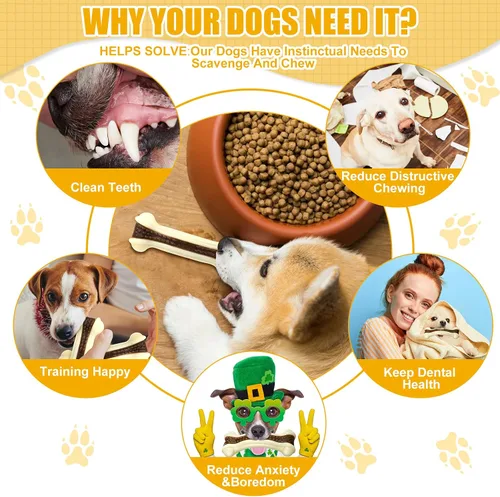 Miniatura 4 de Sosation - Juguetes en forma de hueso para perros para masticadores agresivos, pack de 2 juguetes navideños para cachorros en etapa de dentición
