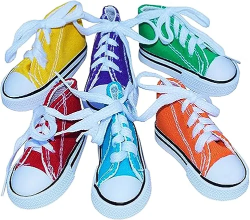Super Bird Creations SB1058 - Tenis de juguete para pies de pájaro, atractivo, goma y tela masticables, perfecto para aves medianas y grandes como