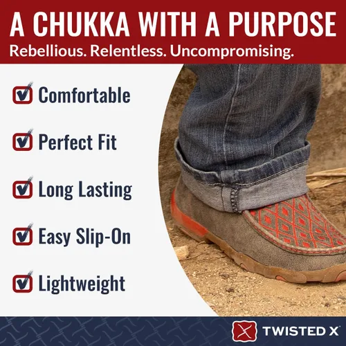 Miniatura 5 de Twisted X Mocasines para conducir, chukka de trabajo para mujer
