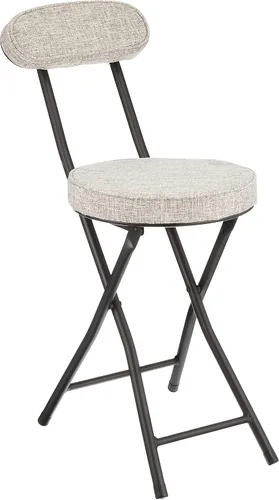 Miniatura 10 de パール金属(PEARL METAL) Respaldo incluido, BLKP Silla de tubo plegable, 28.7 in, negro mate