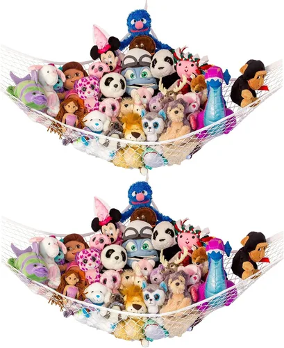 Miniatura 12 de Lilly's Love Hamaca para animales de peluche, organizador colgante de esquina, almacenamiento de juguetes, red de almacenamiento de animales