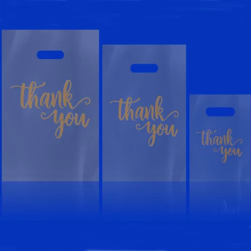 Miniatura 8 de Paquete de 200 bolsas de compras con texto en inglés "Thank You" para negocios, pequeñas ferias de manualidades, bolsa de mercancía de 13.8 x 9.8