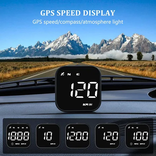 Miniatura 2 de wiiyii G4S - Velocímetro digital GPS, pantalla frontal para automóvil HUD con velocidad digital en MPH KPH, universal para automóviles, camiones