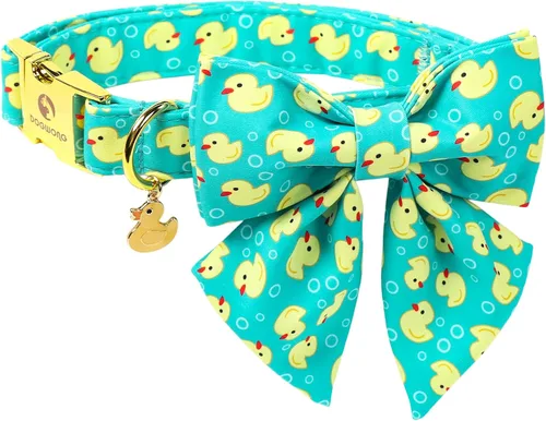 Miniatura 29 de DOGWONG Collar de perro arcoíris con bonito lazo para el Mes del Orgullo LGBT - Collar ajustable y cómodo para perros grandes, medianos y pequeños