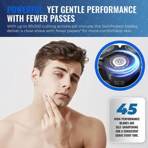 Miniatura 6 de Philips Afeitadoras Eléctricas para Hombres, Afeitadora Eléctrica Recargable Húmeda/Seca con Tecnología SenseIQ, Maquinilla de Afeitar Eléctrica