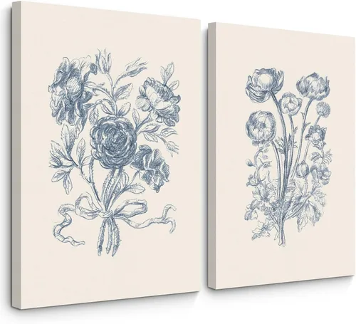 Miniatura 28 de Arte de pared botánico vintage, lienzo floral antiguo, arte de pared, impresiones de flores neutrales, póster vintage de granja, pintura para sala