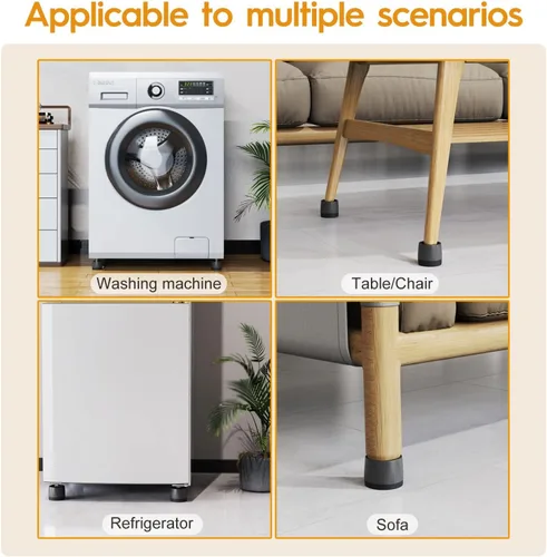 Miniatura 4 de Elevadores de sofá ajustables, elevadores de muebles resistentes para sofá, silla, patas de mesa, paquete de 4 elevadores de cama de ABS