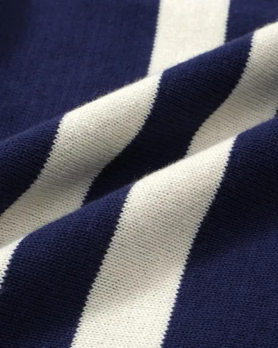 Miniatura 4 de OXKNIT - Camiseta de punto de algodón para hombre, camisa corta a rayas en el pecho, diseño retro clásico, suave, cómoda, disponible en tallas