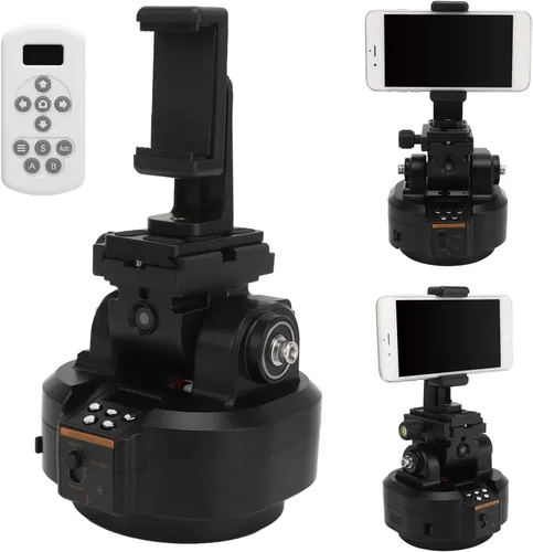 Miniatura 5 de Cabezal de trípode, cámara panorámica de 360° con tornillo de 1/4 pulgadas, orificio de tornillo de 1/4 pulgadas, para teléfonos móviles, micro
