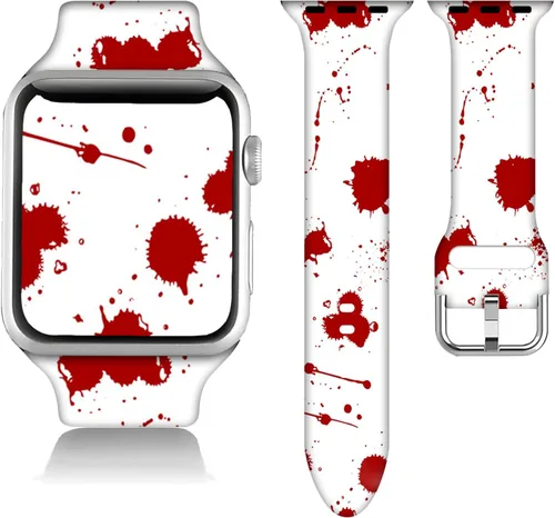 Miniatura 24 de Compatible con Apple Watch de copo de nieve de 38/40/41/42/44/45/46/1.929 in para mujeres y hombres, correa de repuesto de silicona suave para Hojas