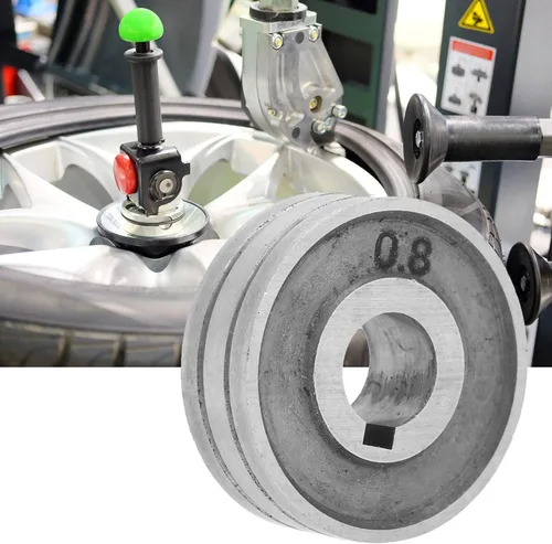 Miniatura 6 de Alimentación de alambre de rollo de accionamiento para soldador MIG, 0.8/0.039 in (.030" .039") ranura moleteada OD 1.2" ID .40" reemplazo del rollo