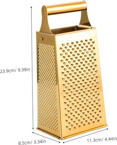 Miniatura 2 de Rallador de acero inoxidable resistente para queso y verduras, versátil rebanador de cuatro caras para papas, jengibre y más herramienta de cocina