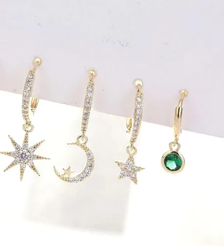 Miniatura 4 de Adabele - 10 ganchos redondos de plata de ley auténtica para aretes de 0.551 in (0.55 pulgadas) con circonita cúbica de diamante de circonita cúbica