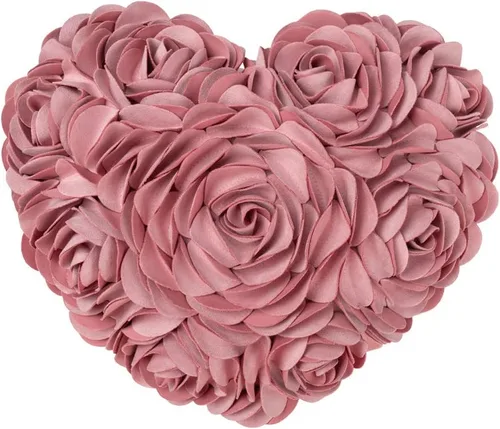 Miniatura 14 de JWH - Funda de cojín para el día de San Valentín con forma de corazón y diseño estético de flores en 3D, funda de cojín de terciopelo, decoración