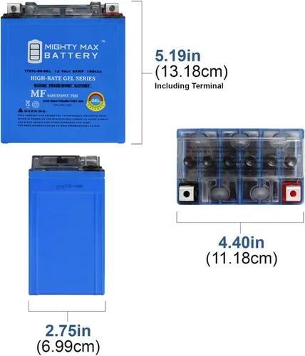 Miniatura 2 de Mighty Max Battery Reemplazo de batería de 12V 6AH 100CCA para XTAX7L-BS, 7L-BS
