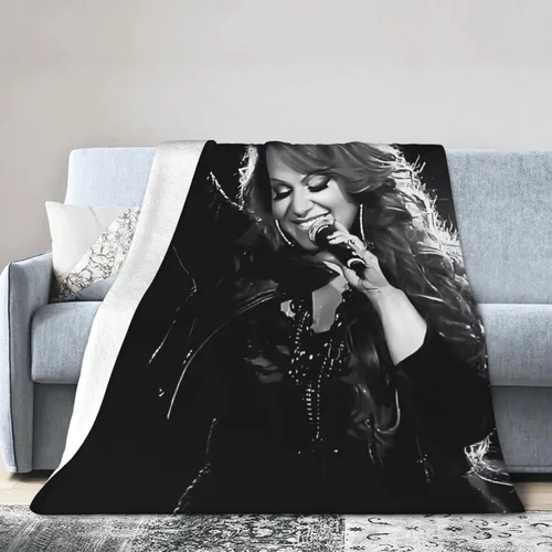 Jenni Music and Rivera - Manta de franela suave de forro polar, cálida y acogedora manta estampada para sofá, 60 x 50 pulgadas