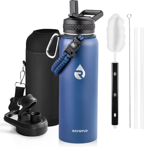 Miniatura 74 de RAYMYLO Botella de agua aislada de 24 onzas, de acero inoxidable con triple pared al vacío (fría durante 48 horas, caliente durante 24 horas), a