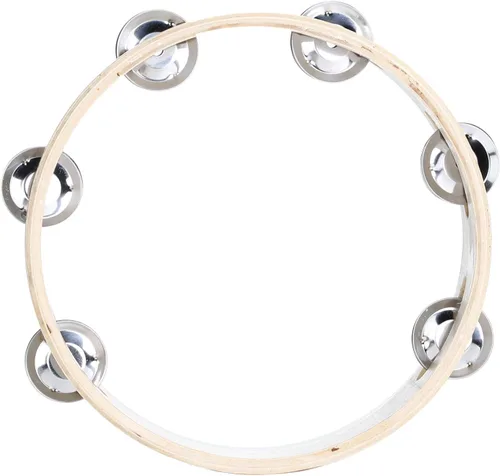 Miniatura 14 de Musfunny - Tambor de mano de 6 pulgadas, de abedul y metal, para percusión, juguete musical educativo, instrumento para KTV, fiesta, juegos de niños