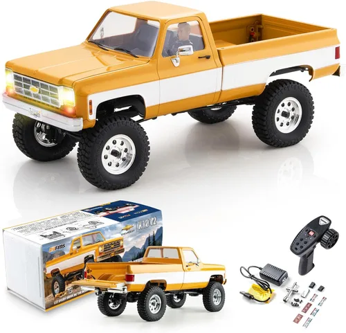 Miniatura 9 de BEEZRC FMS 1/18 RC Crawler FCX18 Chevy K10 RC Camión RTR RC Coche Licencia Oficial Modelo 8km/h 4WD 900mAh Pasatiempo RC Coches Control Remoto Coche