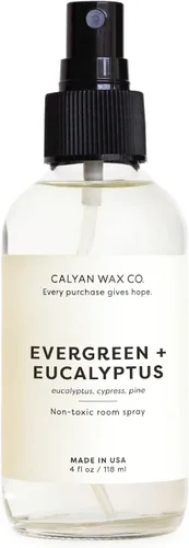 Calyan Wax Co. Spray para Habitación de Evergreen & Eucalyptus - Ambientador de Aire No Tóxico - Desodorante Natural para Habitación con Aceites