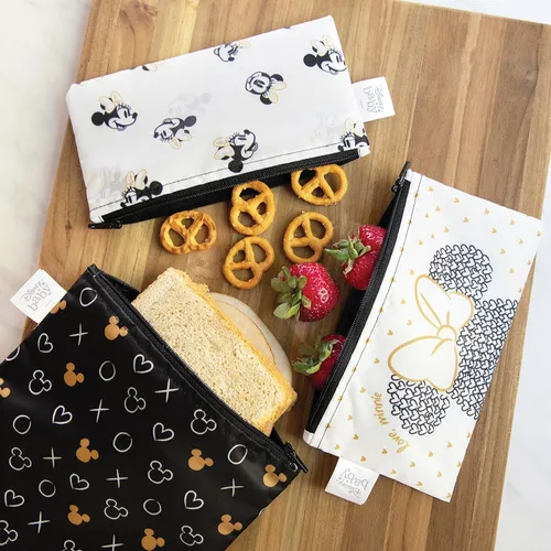 Miniatura 4 de Bumkins Disney Bolsas Reutilizables para Sándwiches y Aperitivos, para el Almuerzo Escolar de Niños y para Porciones de Adultos, Tela Lavable, Bolsa