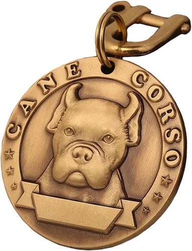 Miniatura 39 de Etiquetas de identificación para mascotas de cobre puro, etiquetas de nombre de perro personalizadas en relieve 3D con letras personalizadas