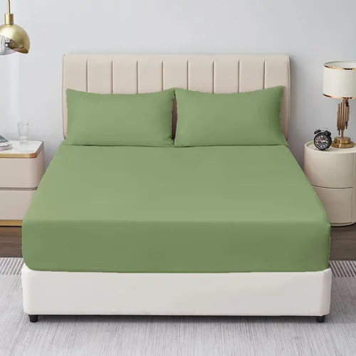 Miniatura 23 de Crown Collection Sábanas bajeras de 600 hilos, 100% algodón egipcio, 8 piezas, bolsillo profundo de 12 pulgadas con 16 fundas de almohada