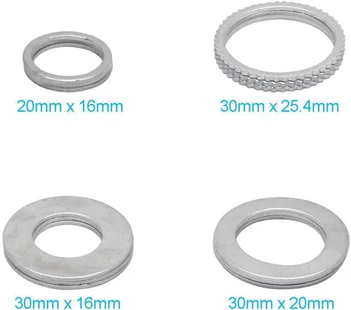 Miniatura 2 de Buje de hoja de sierra, adaptador de hoja de sierra de 0.787 in x 0.630 in para hojas de sierra circular, anillos reductores de sierra, arandelas