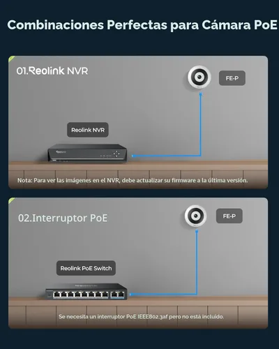 Miniatura 7 de REOLINK Cámara IP PoE de 6MP con vista de ojo de pez de 360°, vigilancia para seguridad del hogar/oficina, detección inteligente de humanos
