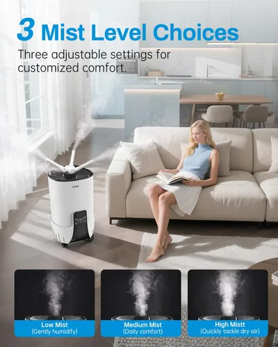 Miniatura 5 de Humidificador para habitación grande de 16 L/4.2 galones - Humidificador AILINKE para toda la casa para el hogar, 2000 pies cuadrados con 3