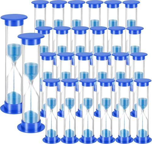 Temporizador de arena de plástico de 5 minutos, juego de temporizador de arena de plástico, temporizador de ducha visual de 5 minutos, temporizador