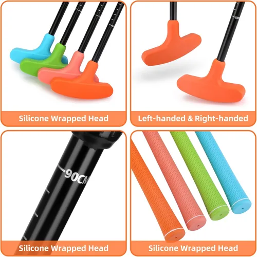 Miniatura 4 de 4 Pack Mini Golf Set, Golf Putter Men & Women Two-Way Golf Putter, Right/Left Handed Golf Club Indoor/Outdoor