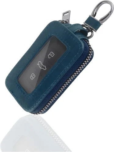 Miniatura 9 de Turcee Funda universal para llavero de automóvil, funda universal para llavero y mosquetón, soporte de cuero para llavero inteligente para automóvil