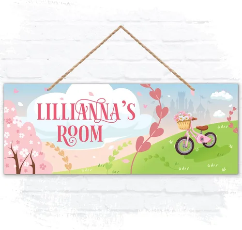 Letrero personalizado con nombre de niña/niño, decoración infantil para habitación de niños, regalo de Navidad, tienda de campaña de castillo,