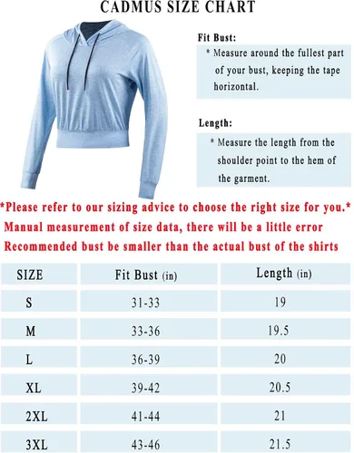 Miniatura 4 de CADMUS Sudadera corta casual de manga larga para mujer sudadera con capucha para correr paquete de 1 o 2