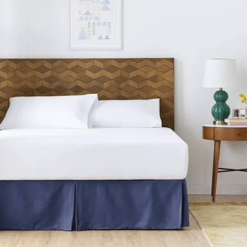 Miniatura 5 de Linenspa Falda de cama de microfibra Azul marino