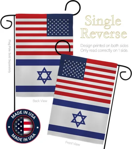 Miniatura 3 de Bandera israelí estadounidense de bandera de Israel, 2 piezas de pancartas de pared para habitación, patio, césped, jardín, tapiz interior al aire