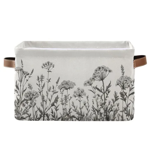 Miniatura 10 de Emelivor ABC - Contenedor de almacenamiento plegable con asa rectangular impermeable ABC Dinosaurios cesta para almacenamiento cubo organizador