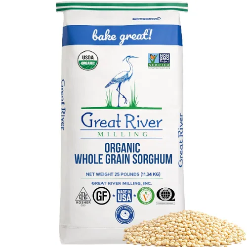 Great River Milling Sorgo orgánico de grano entero | Grano antiguo alto en proteínas | Sin OMG, certificado Kosher | Ideal para ensaladas, pilaf,