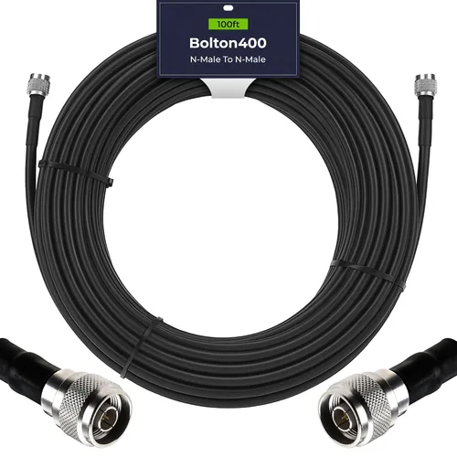 Miniatura 14 de Cable Bolton400 (BT512457) - Cable coaxial equivalente LMR®400 de 2 pies - Cable coaxial de pérdida ultra baja de alta resistencia de 50 ohmios - N