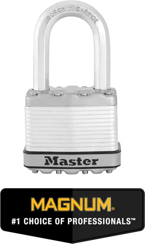Miniatura 2 de Master Lock M5XDLF Magnum - Candado resistente con llave, 1 unidad, color plateado