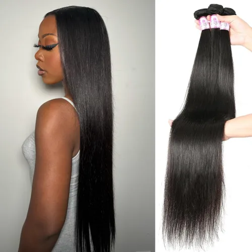 Miniatura 10 de Beauty Forever Yaki - Extensiones de cabello humano virgen mongol sin procesar, grado 12A, 3 paquetes de cabello humano virgen mongol sin procesar