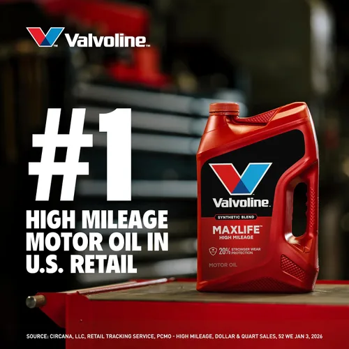 Miniatura 3 de Valvoline - Aceite de motor de mezcla sintética SAE 10W-40 de alto millaje, con MaxLife Technology, 5 cuartos de galón