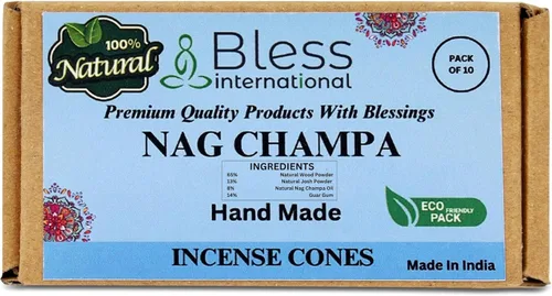 Miniatura 7 de Bless International Conos de incienso 100% naturales de lavanda hechos a mano, sumergidos a mano, libres de químicos orgánicos para purificación