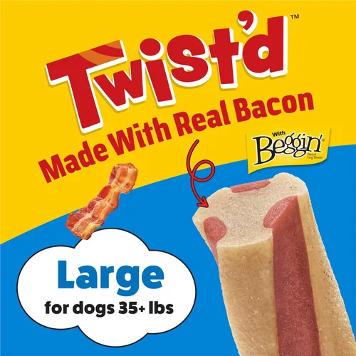 Miniatura 3 de Purina Busy with Beggin' Twist'd Golosinas Masticables de Hueso para Perros Adultos - Bolsa de 6 ct