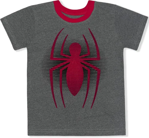 Miniatura 4 de Marvel Spiderman - Paquete de 2 camisetas para niños pequeños y pequeños, rojogris